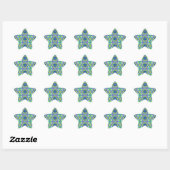 Abstracte kunst herstellen ster sticker (Vel)