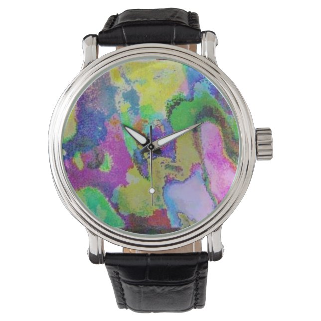 Abstracte kunst horloge (Voorkant)