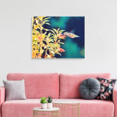 Abstracte kunst Hummingbird Floral Canvas Art Prin (Insitu (Woonkamer))
