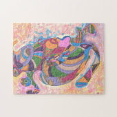 abstracte kunst: "Ik droom in kleur" Legpuzzel (Horizontaal)