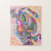 abstracte kunst: "Ik droom in kleur" Legpuzzel (Verticaal)