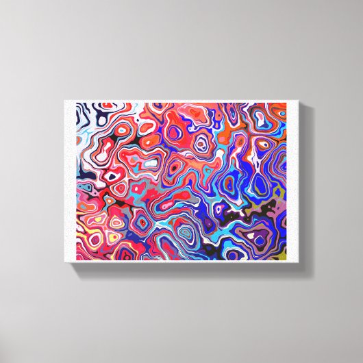 Abstracte kunst in acryl gietstijl canvas afdruk (Voorkant)