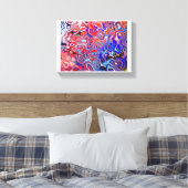 Abstracte kunst in acryl gietstijl canvas afdruk (Insitu (Slaapkamer))
