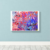 Abstracte kunst in acryl gietstijl canvas afdruk (Insitu (Houten vloer))