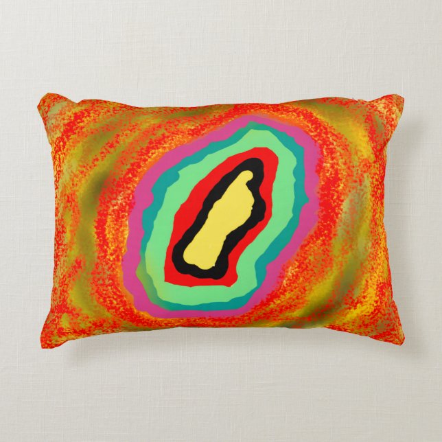 ABSTRACTE KUNST IN AFRIKAANSE STIJL VAN SIXSOX ACCENT KUSSEN (Voorkant)