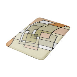 Abstracte kunst in de herfst van Cream Pastel Badmat