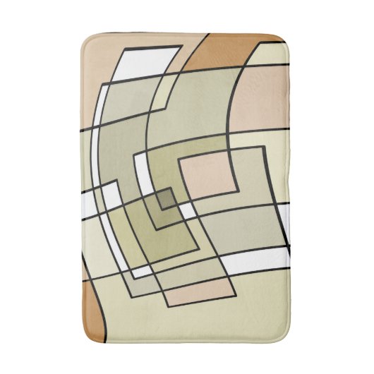 Abstracte kunst in de herfst van Cream Pastel Badmat (Voorkant Verticaal)