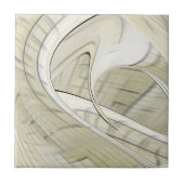 Abstracte kunst in de herfst van Cream Pastel Tegeltje (Voorkant)