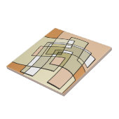 Abstracte kunst in de herfst van Cream Pastel Tegeltje (Zijkant)