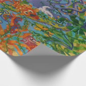 Abstracte kunst in de Oceaan Cadeaupapier (Hoek)