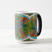 Abstracte kunst in de Oceaan Magische Mok (Voorkant rechts)