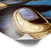 Abstracte kunst in gebrandschilderd glas van het g foto afdruk (Hoek)