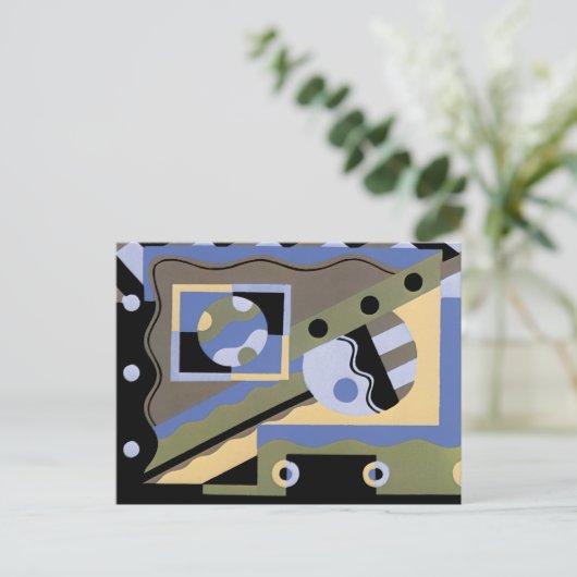 Abstracte kunst in Geometrie Briefkaart (Staand voorkant)