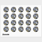 Abstracte kunst in geometrie ronde sticker (Vel)