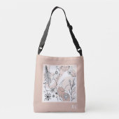 Abstracte kunst in gezellige bruine tinten crossbody tas (Achterkant)