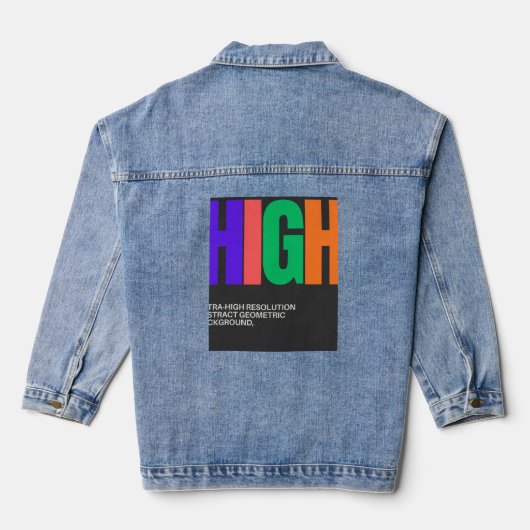 Abstracte Kunst in Hoge Resolutie Denim Jacket (Achterkant)