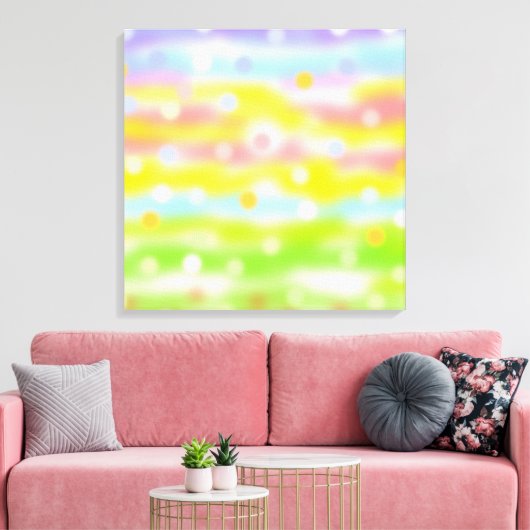 Abstracte kunst in meerkleurige schaduwen canvas afdruk (Insitu (Woonkamer))