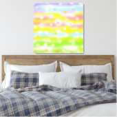 Abstracte kunst in meerkleurige tinten canvas afdruk (Insitu (Slaapkamer))