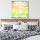 Abstracte kunst in meerkleurige tinten canvasprint canvas afdruk (Insitu (Slaapkamer))
