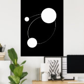Abstracte kunst in onderling verbonden kringen | M Poster (Thuiskantoor)