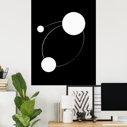 Abstracte kunst in onderling verbonden kringen | M Poster (Thuiskantoor)