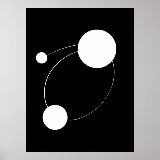 Abstracte kunst in onderling verbonden kringen | M Poster (Voorkant)