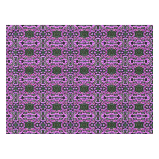 Abstracte kunst in roze herfst Aster Flowers Tafelkleed (Voorkant (Horizontaal))