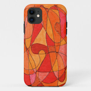 Abstracte Kunst in sinaasappels en lezingen het Ge Case-Mate iPhone Case