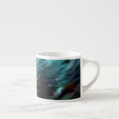 Abstracte kunst in Turquoise, groen, wit, rood Espresso Kop (Rechts)