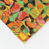 abstracte kunst Indische stijl patroon multicolor Fleece Deken (Hoek)