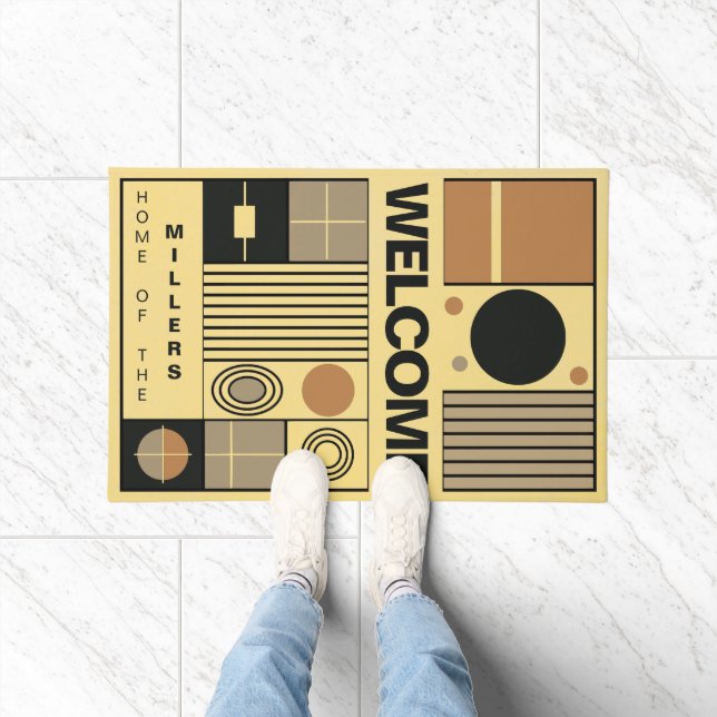 Abstracte kunst individuele touch voor creatieve v deurmat (Binnen)