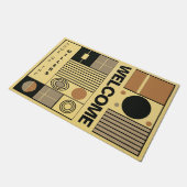 Abstracte kunst individuele touch voor creatieve v deurmat (Schuin)