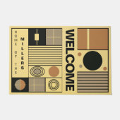 Abstracte kunst individuele touch voor creatieve v deurmat (Voorkant)