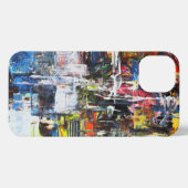 Abstracte kunst iPhone hoesje (Achterkant horizontaal)