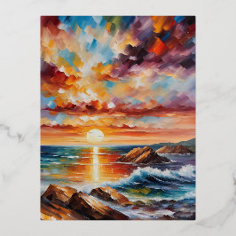 Abstracte kunst is een soort kunst die niet wordt  folie feestdagen briefkaart