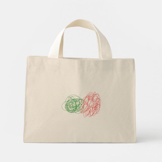  abstracte kunst Italië & Michelangelo's David Mini Tote Bag (Achterkant)
