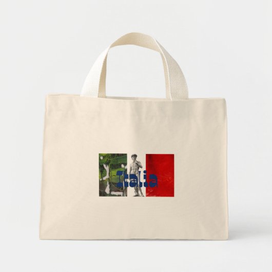  abstracte kunst Italië & Michelangelo's David Mini Tote Bag (Voorkant)