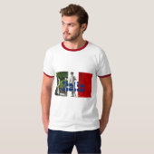 abstracte kunst Italië & Michelangelo's David T-shirt (Voorkant volledig)