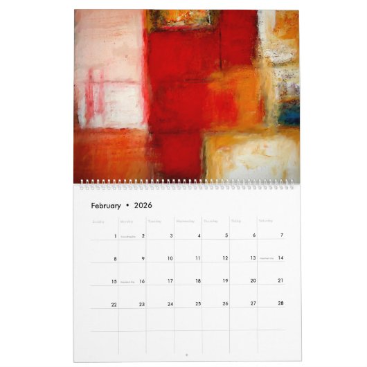 Abstracte kunst kalender (Feb 2026)