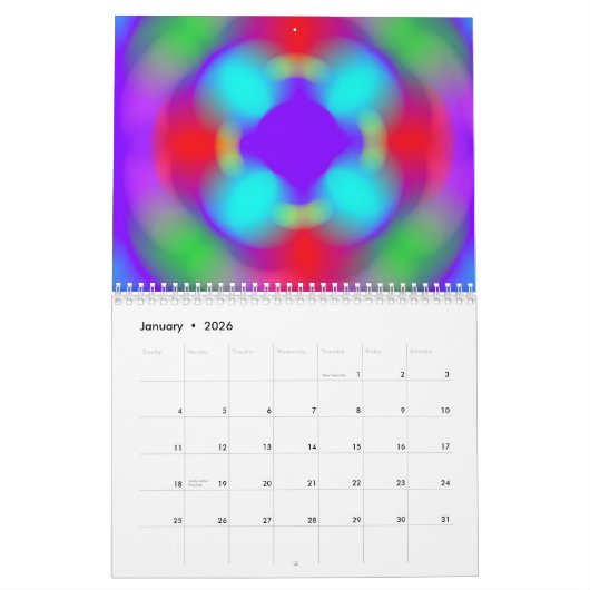 Abstracte kunst kalender (Jan 2026)