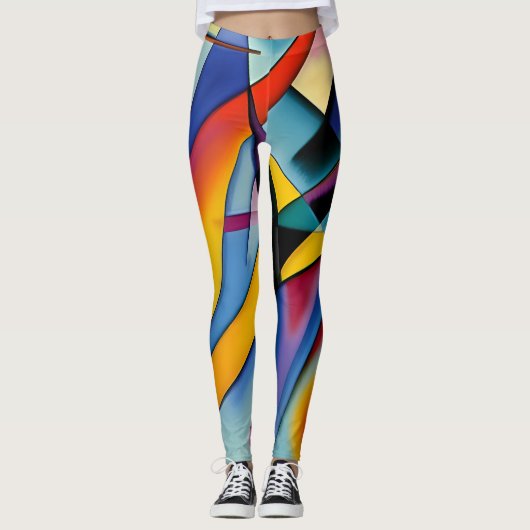Abstracte Kunst (Kandinsky) Leggings (Voorkant)