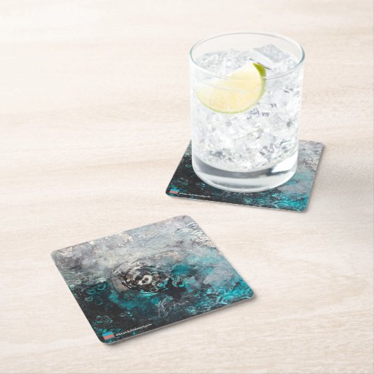 Abstracte kunst kartonnen onderzetters (Insitu)