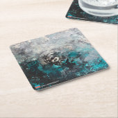 Abstracte kunst kartonnen onderzetters (Schuin)