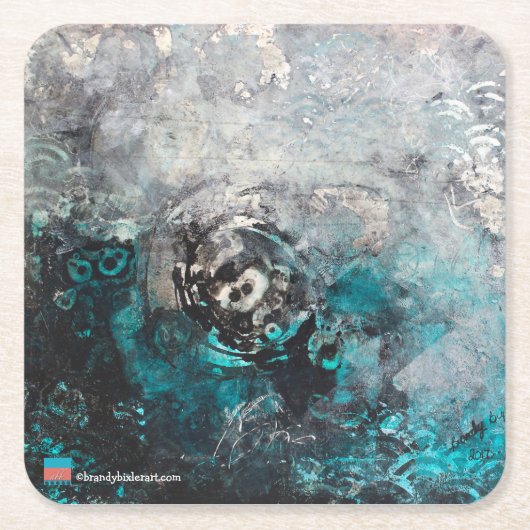 Abstracte kunst kartonnen onderzetters (Voorkant)