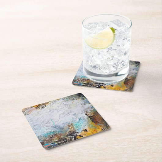 Abstracte kunst kartonnen onderzetters (Insitu)