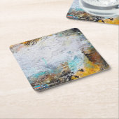 Abstracte kunst kartonnen onderzetters (Schuin)