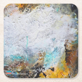 Abstracte kunst kartonnen onderzetters