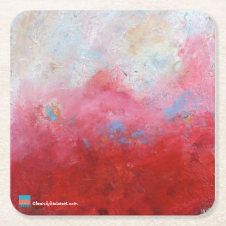 Abstracte kunst kartonnen onderzetters