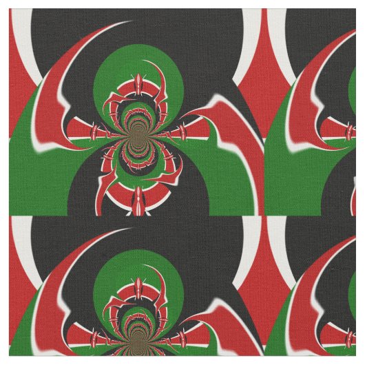 Abstracte Kunst Kenia Hakuna Matata | Vier Afrika Stof (Close Up)