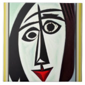Abstracte Kunst Keramische Tegels Tegeltje (Voorkant)